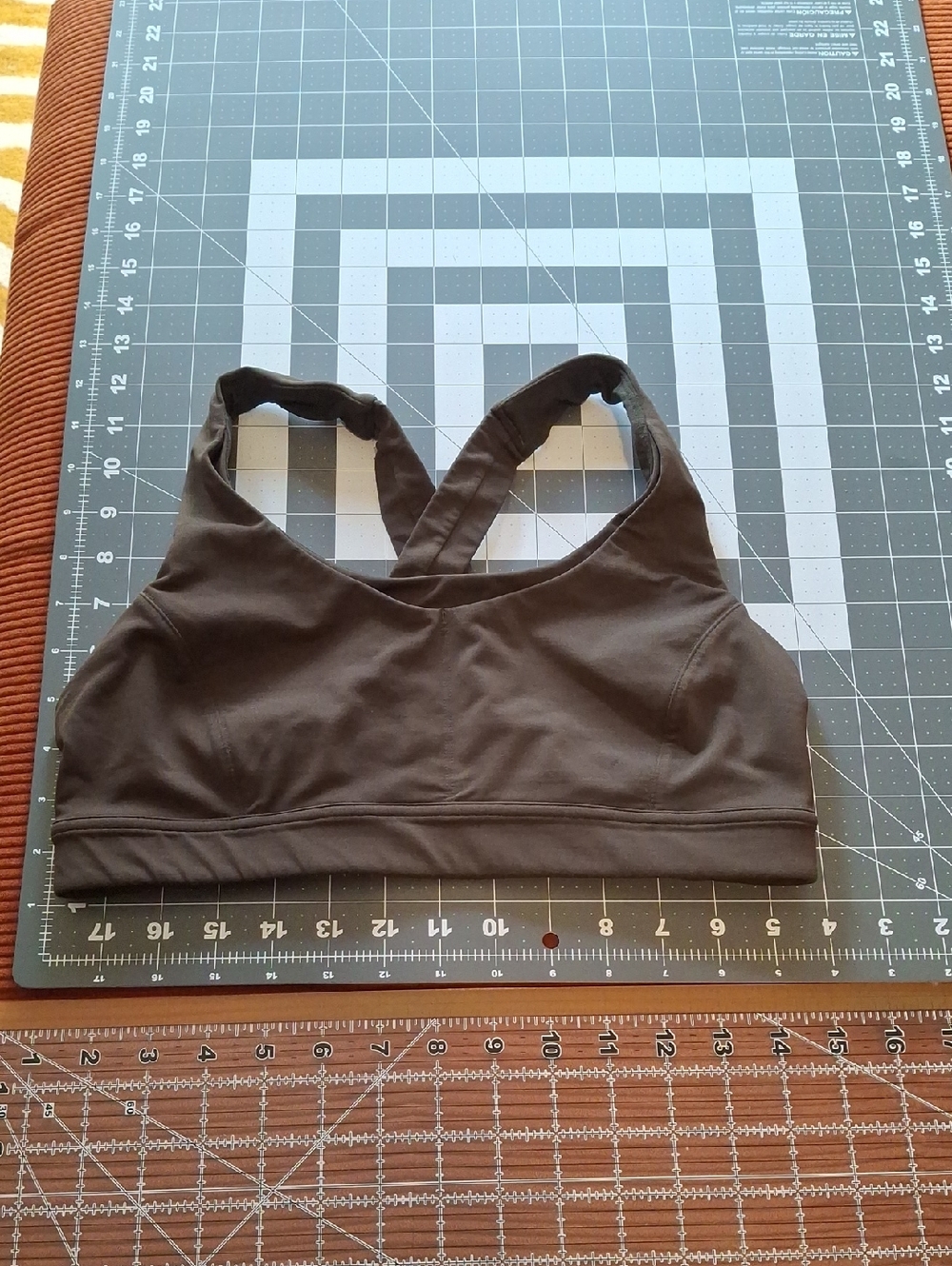 Lululemon Run On Bra Dark Olive Size 8